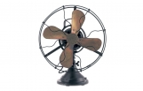 Вентилятор начала XX века США, General Electric, сталь с латунным покрытием, чугун, диаметр 310 мм
